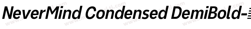 NeverMind Condensed DemiBold字体转换